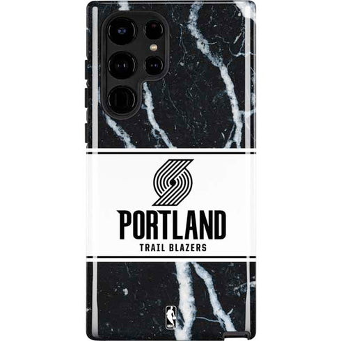NBA Portland Trail Blazers Marble Galaxy S25 Ultra Impact Case